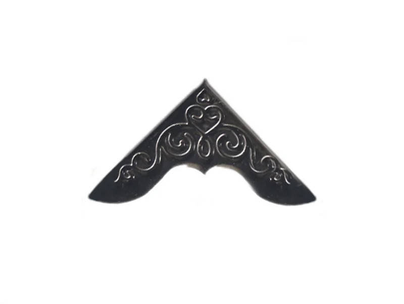 

Угловой элемент для сумок, никель, 22*22мм, Черный