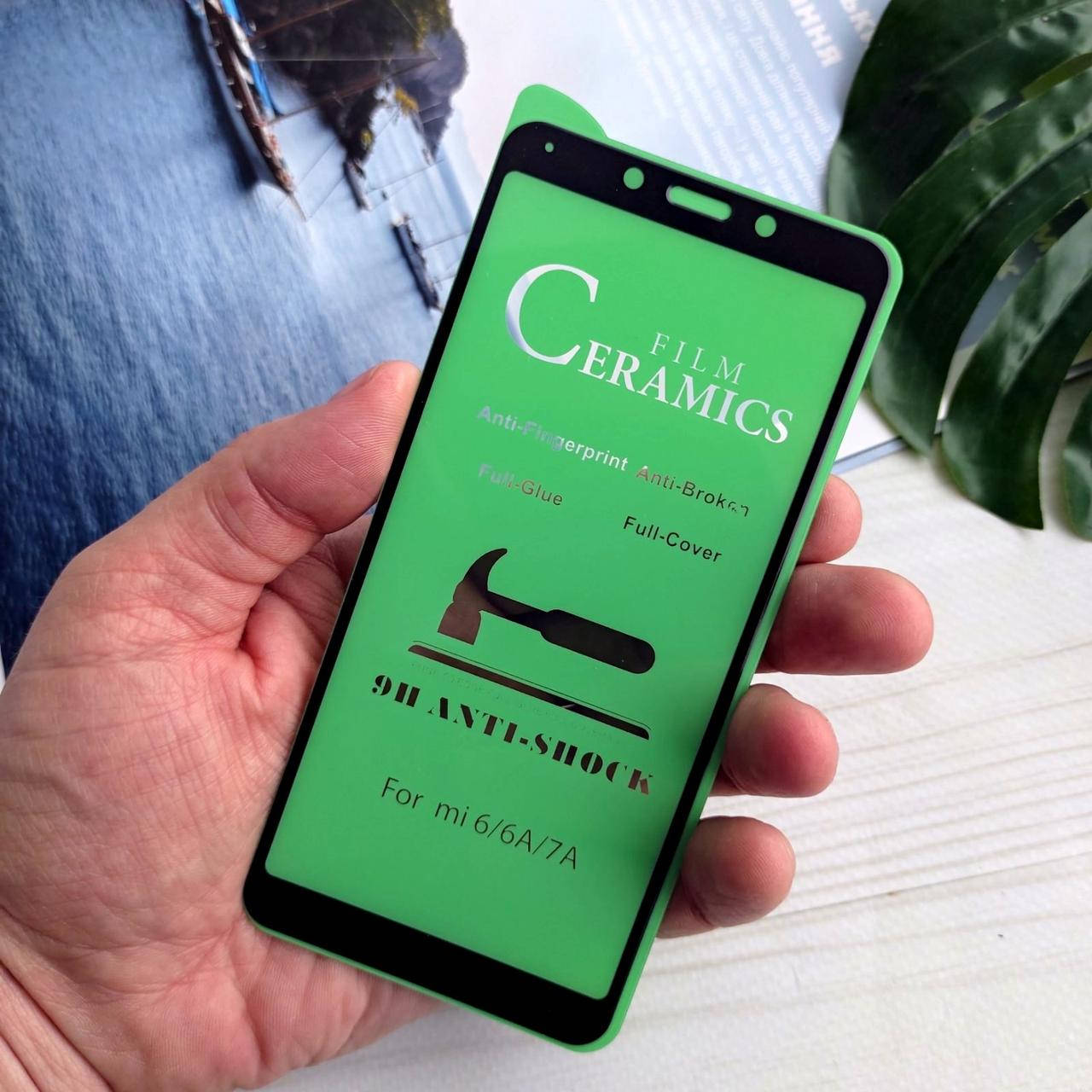 

Гибкое защитное стекло на Xiaomi Redmi 6A Ceramics Film 9D Черное, Черный