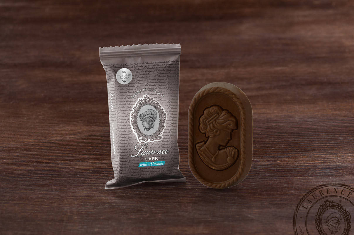 

Lady no sugar dark chocolate with almonds/ Леди черный шоколад с миндалем (без сахара)