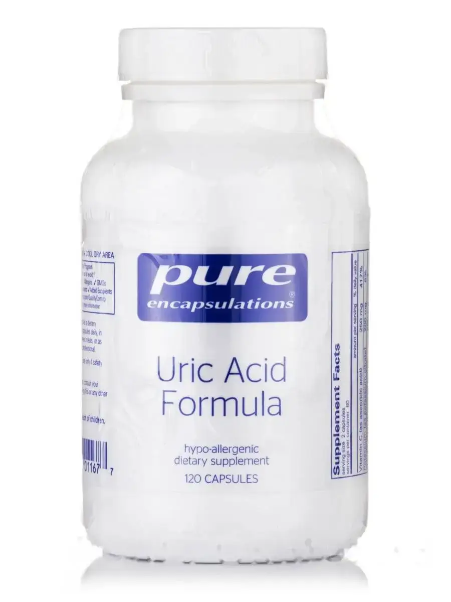 

Формула Уриновой кислоты, Uric Acid Formula, Pure Encapsulations, 120 капсул