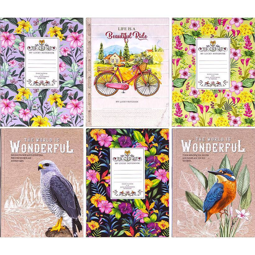 

Блокнот А5 "Мандарин" 7БЦ 80 л., твердый переплет, мат. ламин.