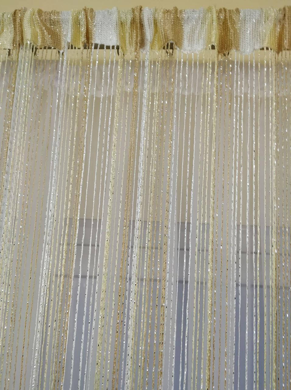 

Шторы-нити Кисея с люрексом 3х3 м. Розница и опт