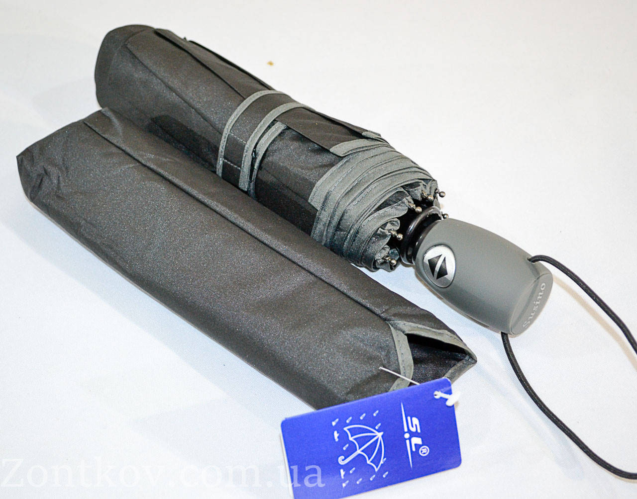 

Женский черный зонт автомат от фирмы "SL".