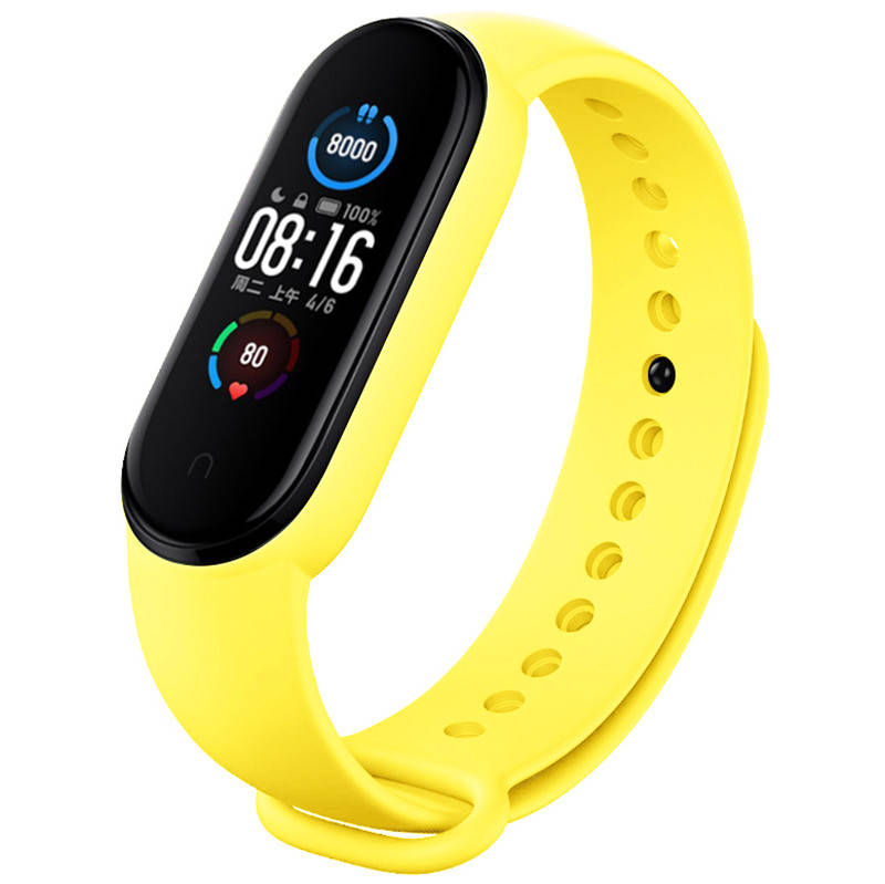 

Mi band 5 6 ремешок ми бенд 6 5 силиконовый Желтый
