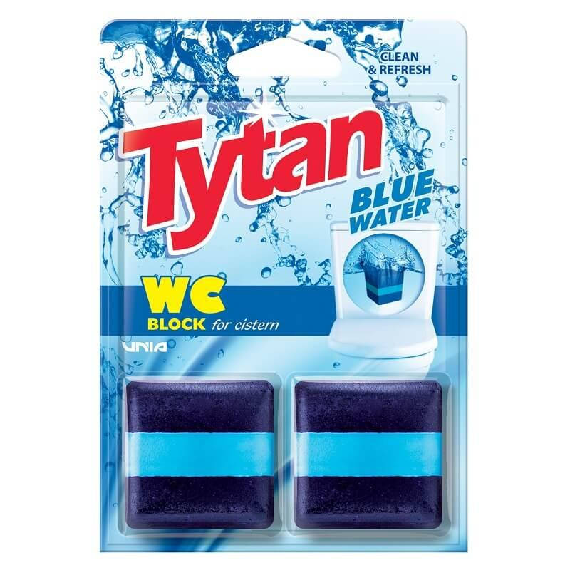 

Ароматизированный блок для туалета Tytan Blue Water, 2*50 г