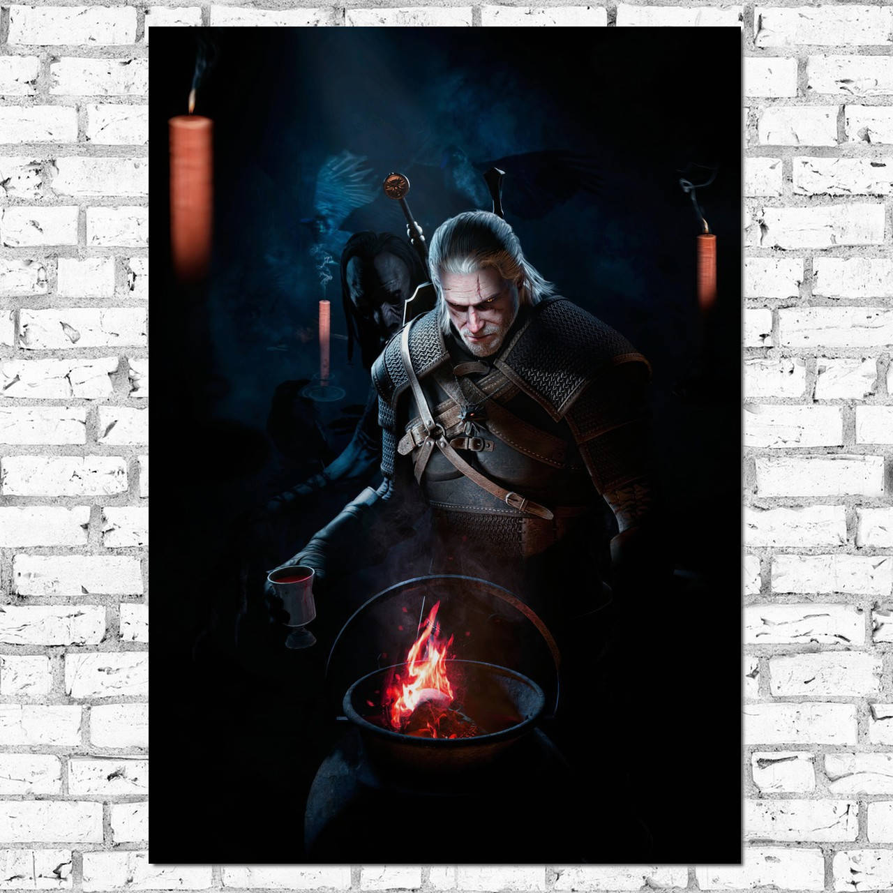 

Плакат "Ведьмак, Геральт с зельем и вампир, Witcher" (артикул 0452)