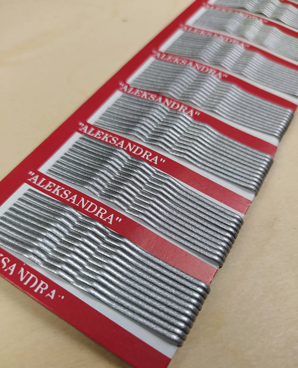 

Aleksandra. Заколка невидимка для волос стальная с волнами, 55мм.