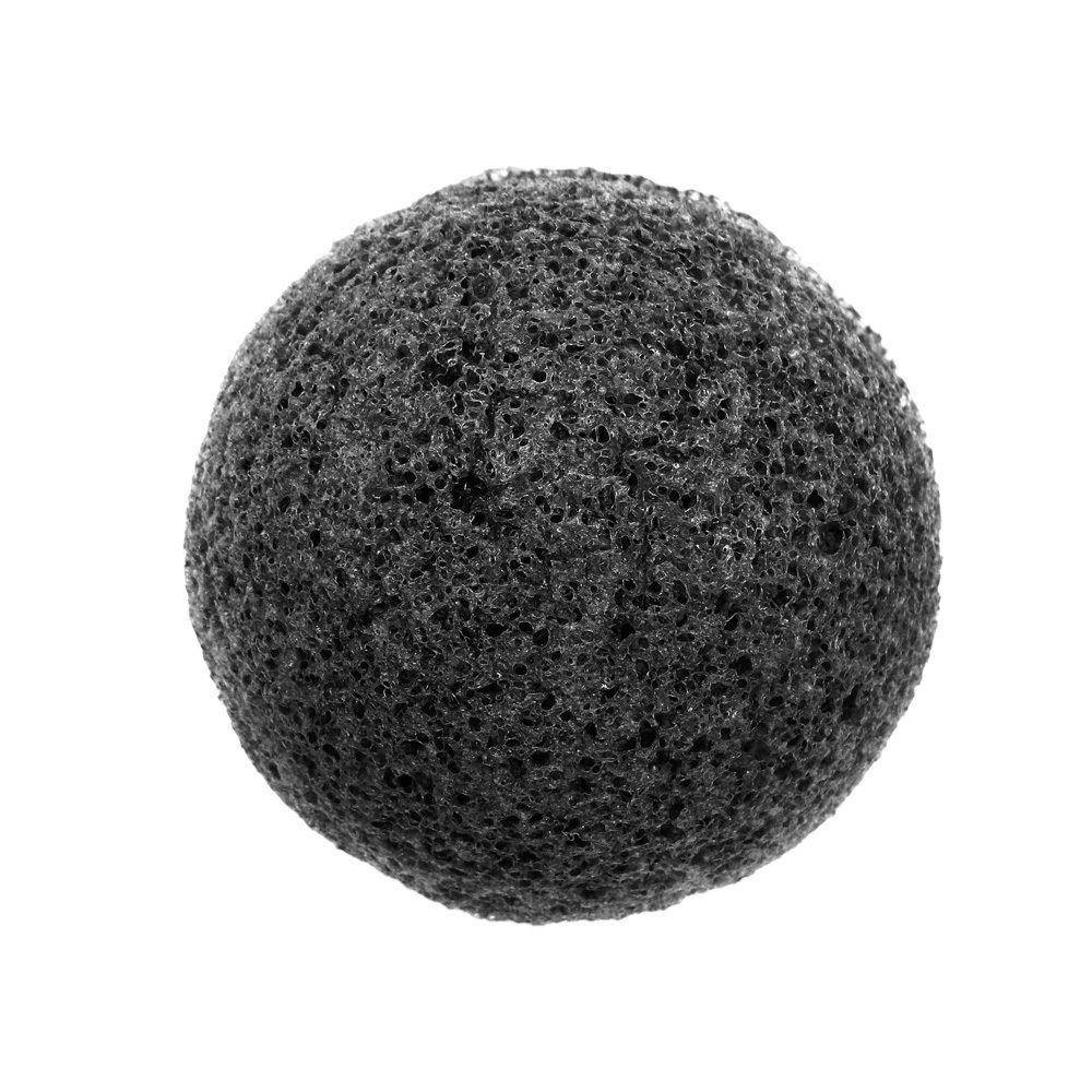 

Губки Konjac конняку для умывания, мягкого пиллинга и массажа, чёрная