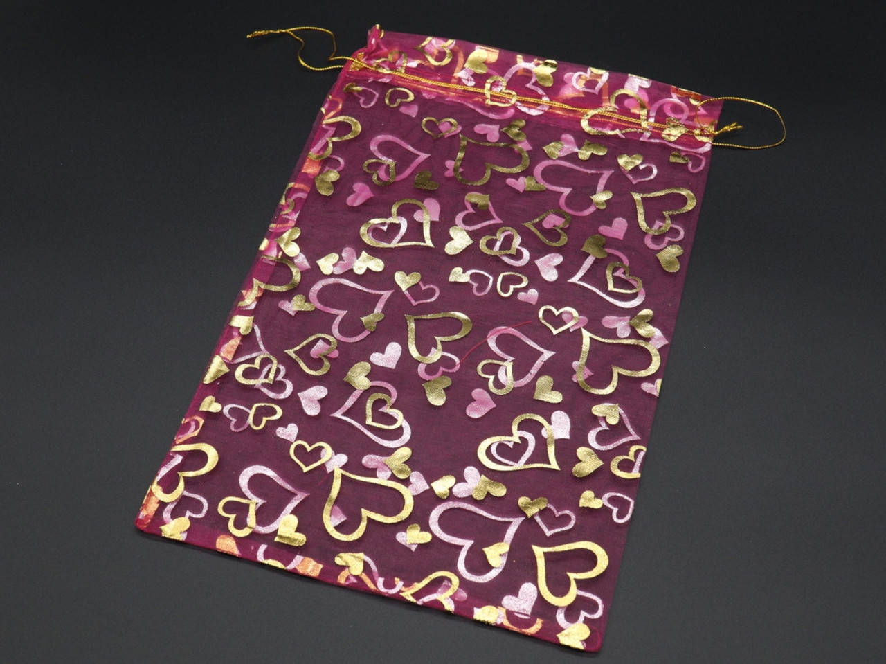 

Подарочные мешочки из органзы. Цвет розовый. 20х30см