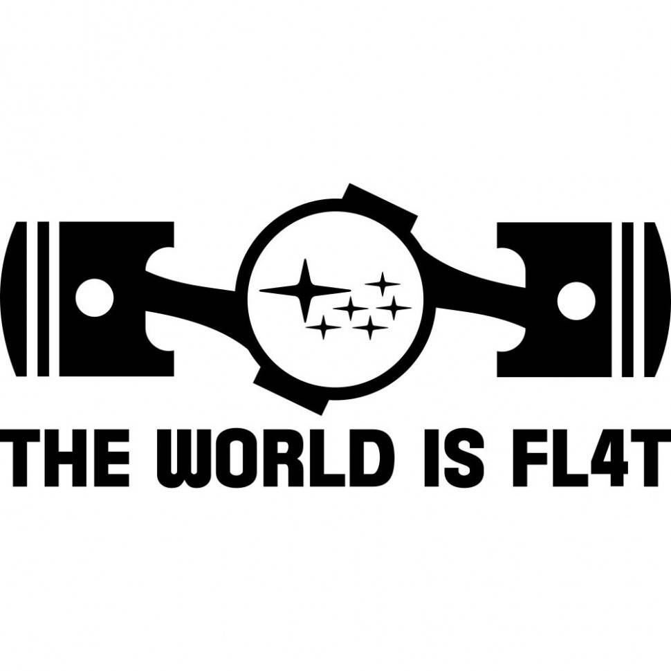 

Виниловая наклейка на автомобиль - Subaru The World is Flat (Плоский мир) v2