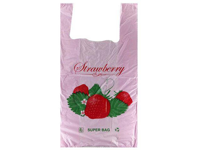 

Пакет майка полиэтиленовая (тип FA) "SUPER BAG" 29*55 Клубника (100 шт)заходи на сайт Уманьпак