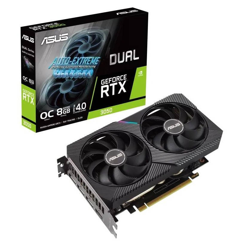 

Видеокарта Asus GeForce RTX 3050 8GB GDDR6 Dual OC (DUAL-RTX3050-O8G)
