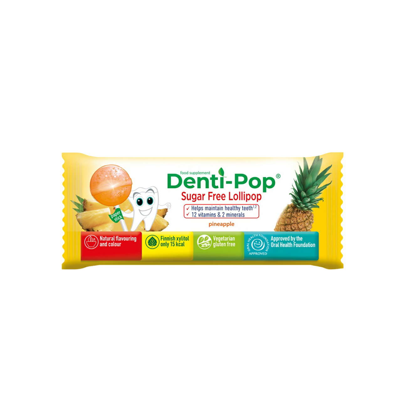 

Леденец Denti Pop без сахара с ксилитом (ананас) 1 шт