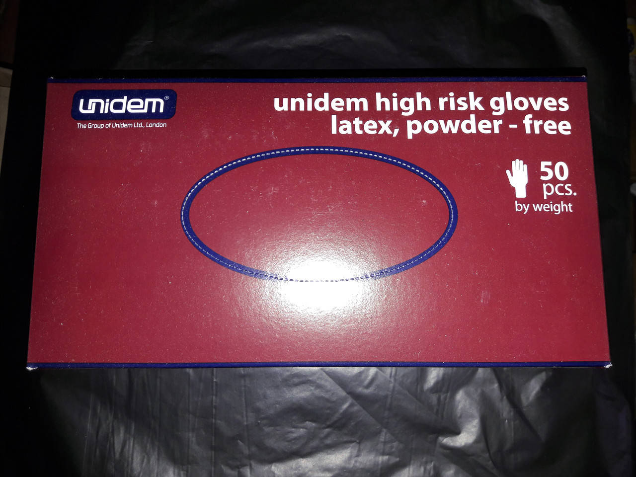 

Рукавиці гумові сині 50шт/25пар Luximed/Medlux (L,M,XL)
