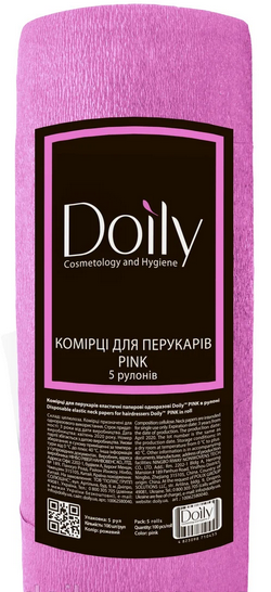 

Воротнички Doily одноразовые для парикмахеров 5х100 шт. розовые, Розовый