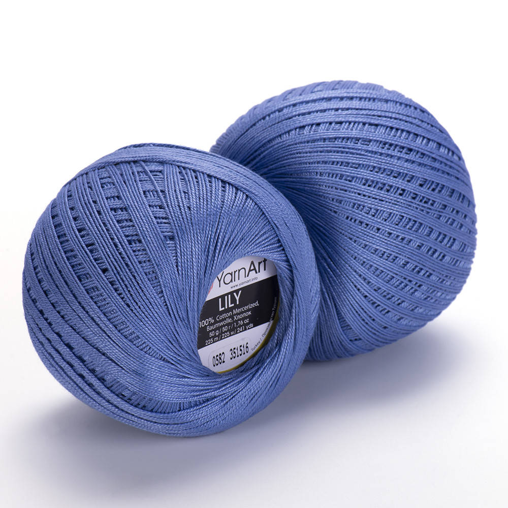 

Yarnart Lily № 0582 темно-голубой