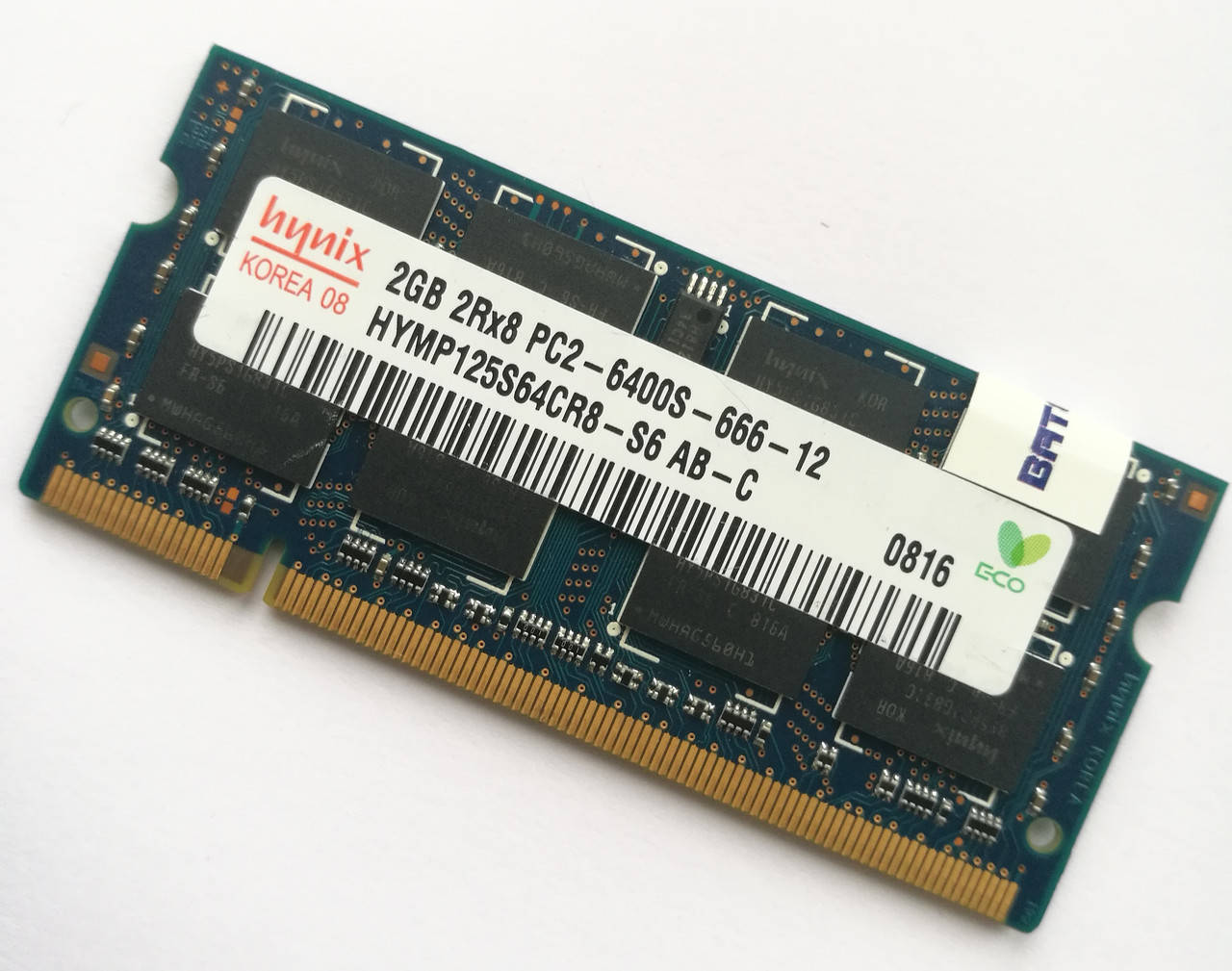 

Оперативная память Hynix SODIMM DDR2 2Gb 800MHz 6400s CL6 (HYMP125S64CR8-S6 AB-C) Б/У