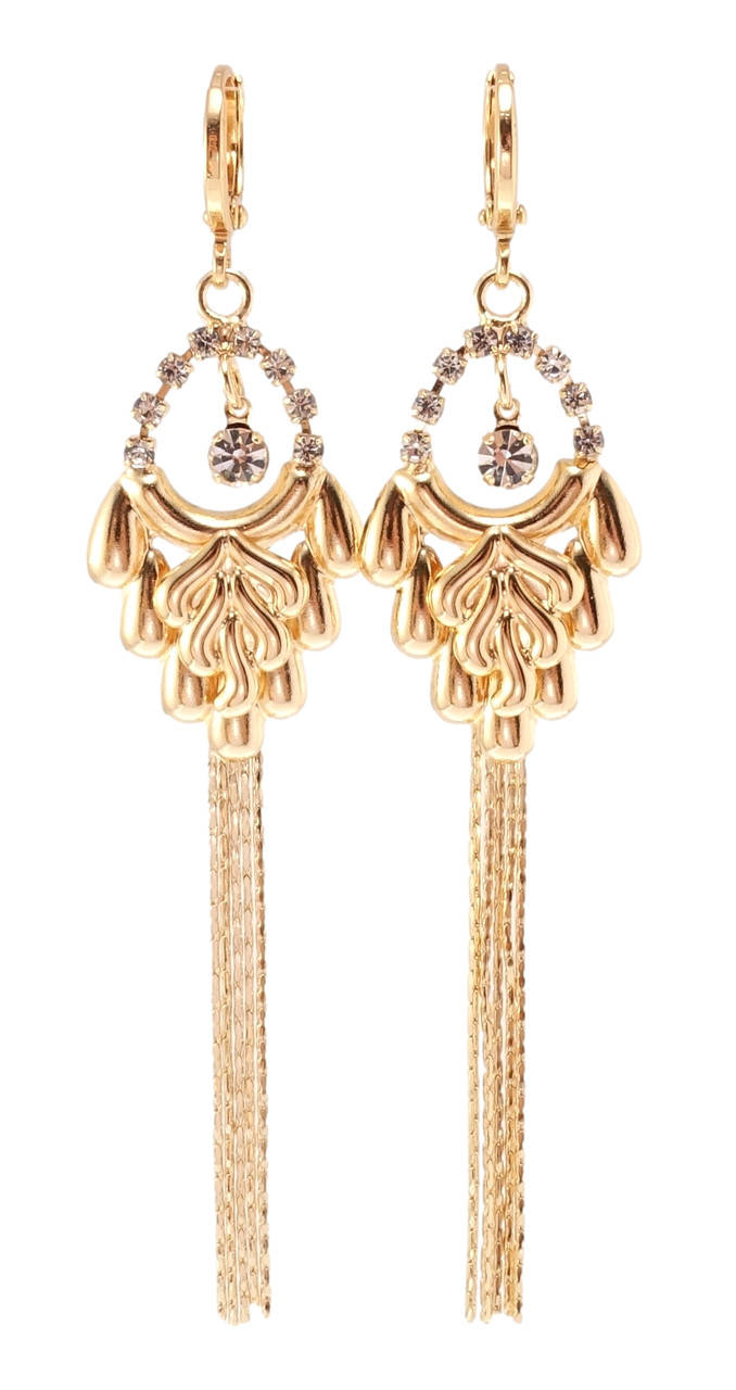 

Серьги Xuping M&L желтый оттенок подвески на колечках "Экстравагантные подвески"