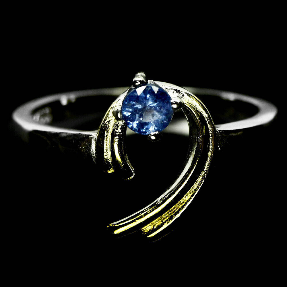 

Серебряное кольцо с сапфиром, Ø4 мм., 2290КЦС