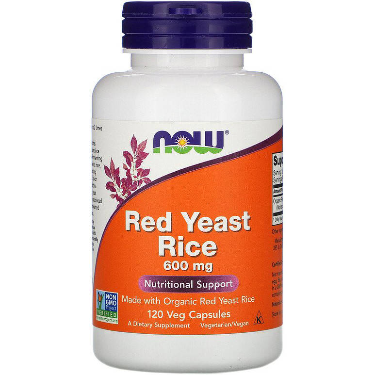 

Красный дрожжевой рис NOW Foods "Red Yeast Rice" 600 мг (120 капсул)