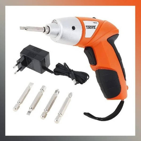 

Аккумуляторный шуруповёрт мини TUOYE Cordless Screwdriver мощный и компактный с набором насадок BN