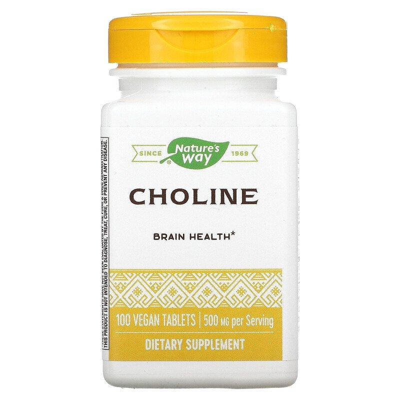 

Холин Nature's Way "Choline" витамин В4, 500 мг (100 таблеток)