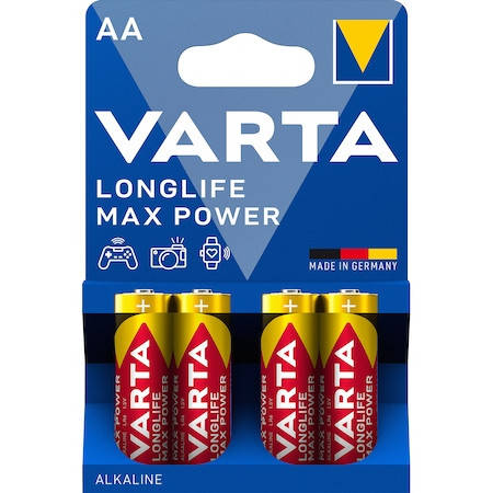 

Батарейка Longlife Max Power AA BLI 4шт. Alkaline Varta