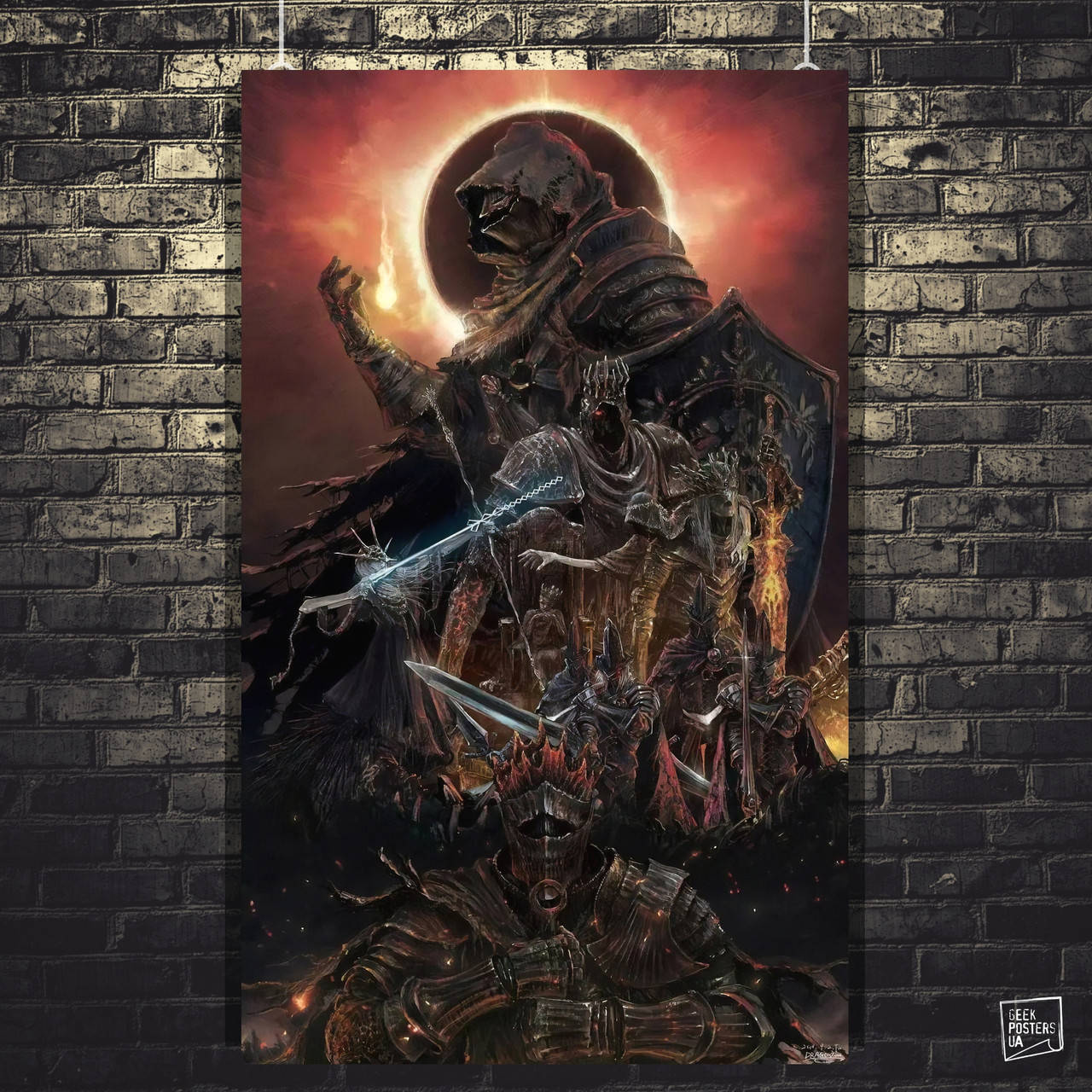 

Постер Dark Souls, Тёмные души. Размер 60x37см (A2). Матовая бумага