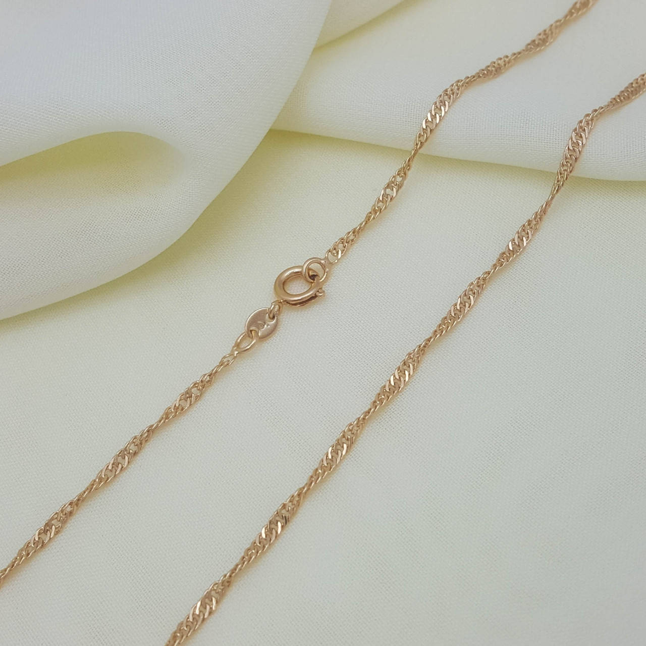

Цепочка Xuping, Спираль, р.45, позолота, 18К