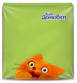 

Салфетки декоративные Кіт Домовіт 3-слойные 33х33 зеленые, 18 шт. 4820204404949