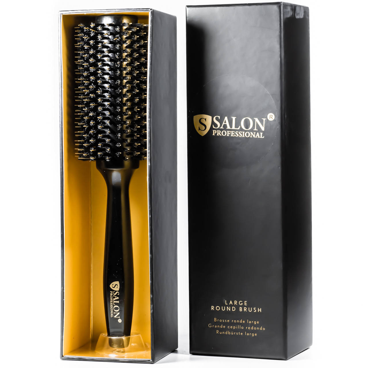 

Щётка-брашинг для волос Salon Professional деревянная круглая в коробке 33Ф