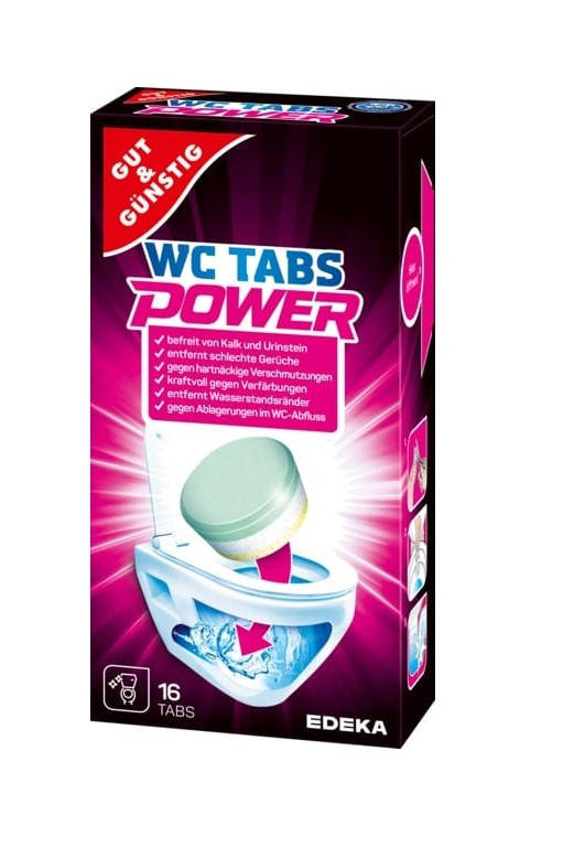 

Таблетки для чистки унитаза G&G Power WC-Tabs 16 шт