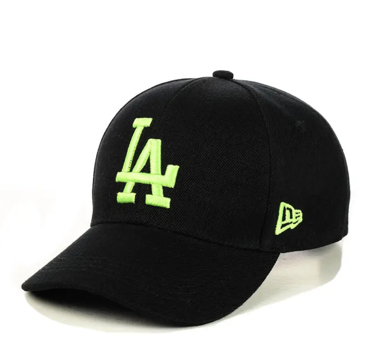 

Кепка мужская черная с салатовым логотипом Los Angeles / Бейсболка для мужчин темная / Модная кепка на лето LA, Черный
