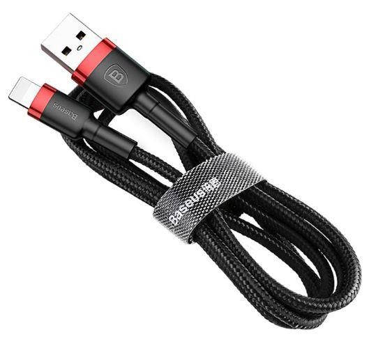 

Кабель Baseus Cafule USB-Lightning, 0.5м Red-Black (CALKLF-A19)