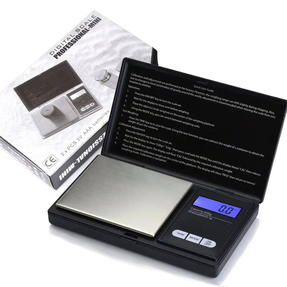 

Весы ювелирные электронные ACS MS 2020 1000gr/0.1g / Высокоточные карманные мини весы