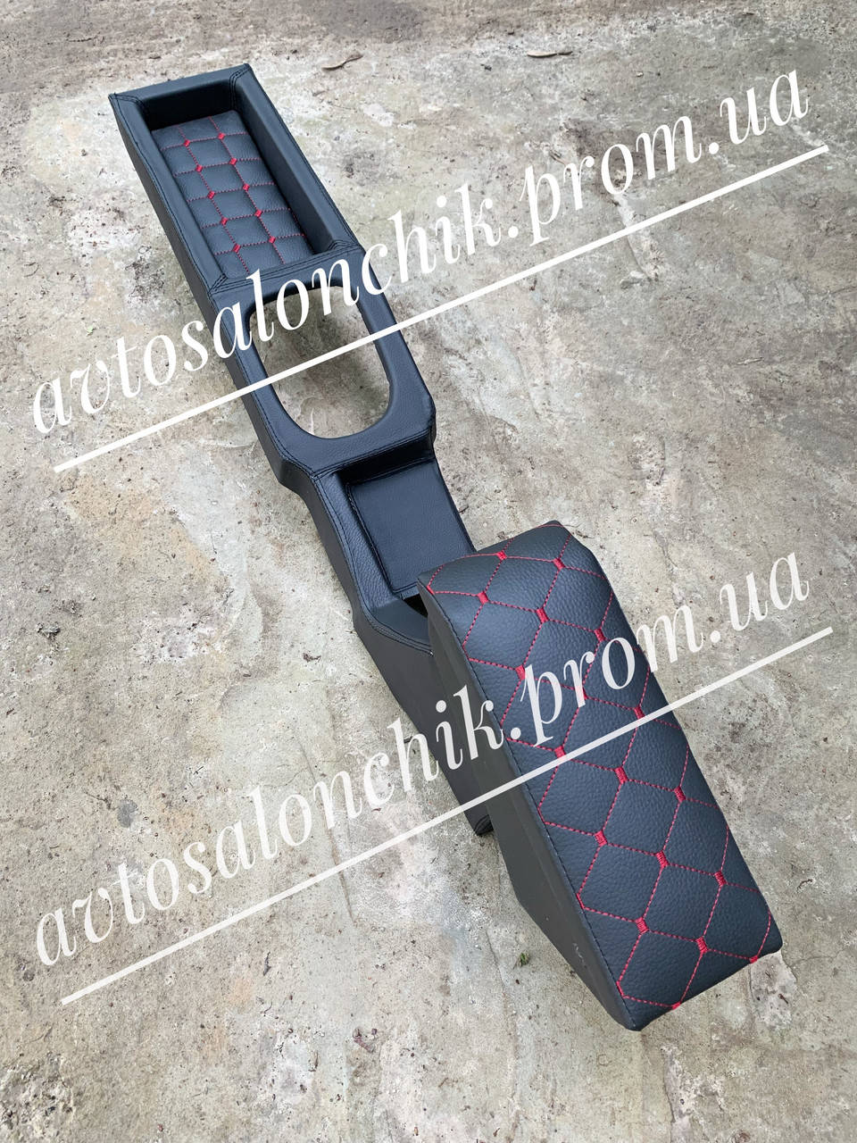 

Накладка тоннеля хребет ВАЗ 2108 2109 21099 черная РОМБ с красной строчкой