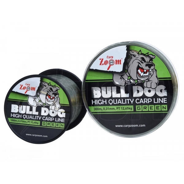 

Карповая леска CZ Bull-Dog Carp Line 1000m, 0,31mm, PT 12,65kg, Зелёный