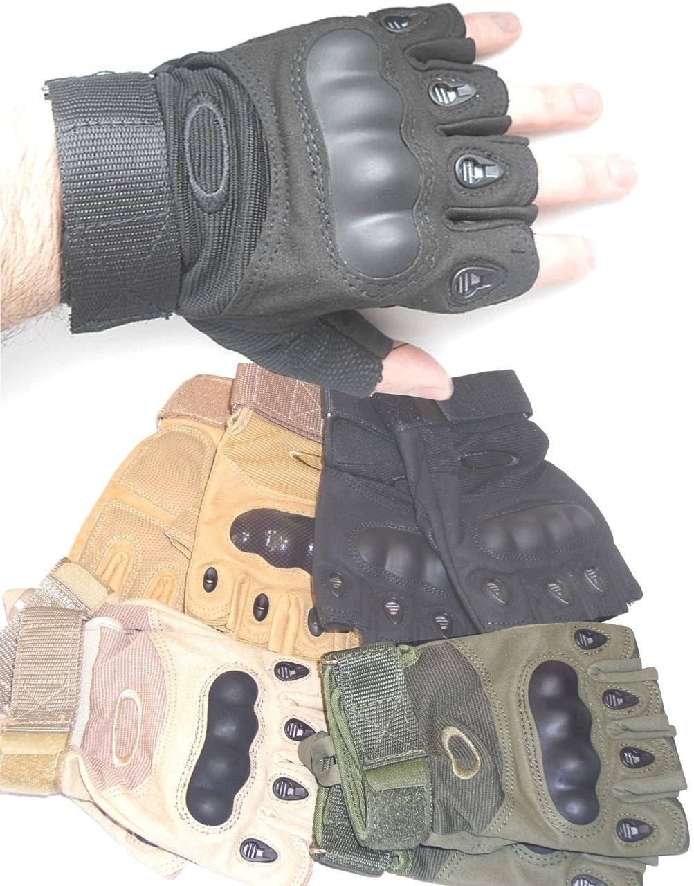 

Перчатки защитные тактические Oakley беспалые Цвет Олива Размер М