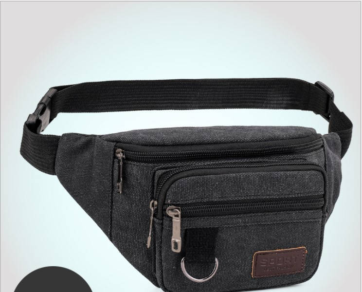 

7242 Поясная Сумка (бананка) темно серый