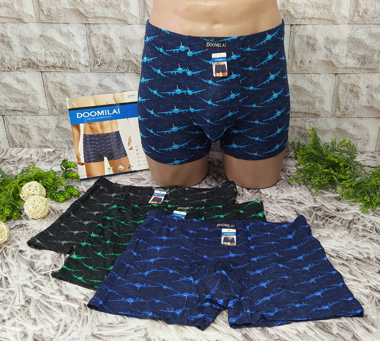 

Трусы мужские боксеры ХL (48-50 раз) бамбук Doomilai D01471, Разные цвета