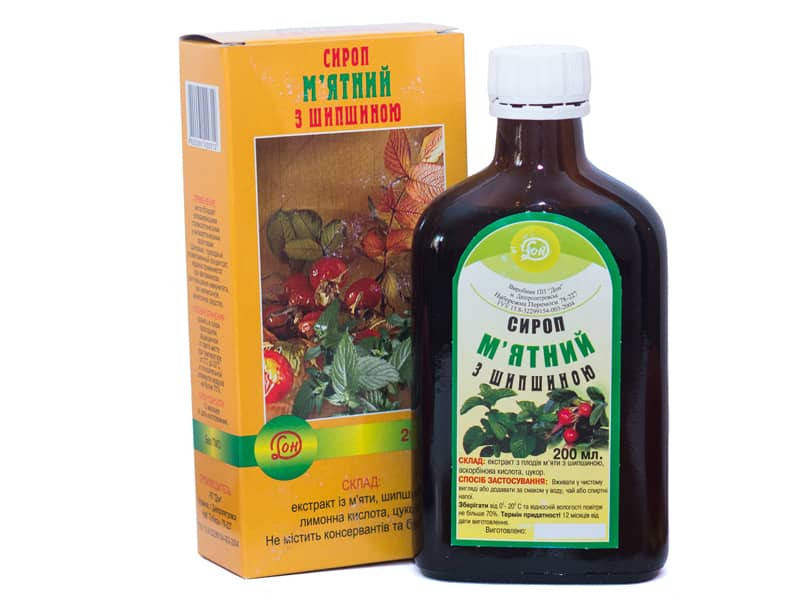 

Сироп із плодів шипшини та м‘ятою "Дон", 200 мл