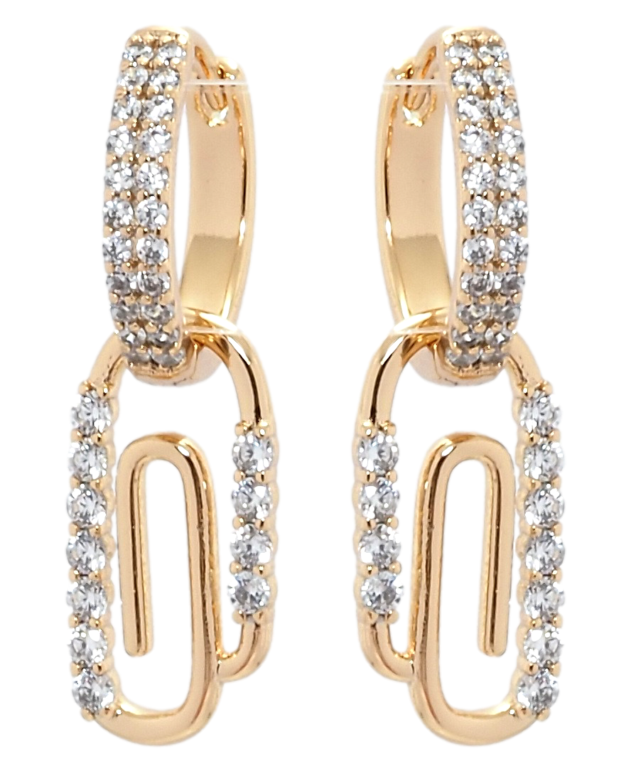 

Серьги Xuping Позолота 18K подвески на колечках "Скрепки"