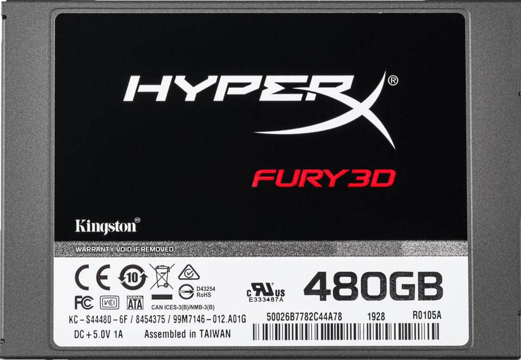 

Накопитель SSD 480GB Kingston HyperX Fury 3D 2.5" SATAIII 3D TLC (KC-S44480-6F)