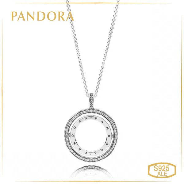 

Пандора Подвеска на цепочке "Вращающиеся сердца Pandora" 397410CZ-60