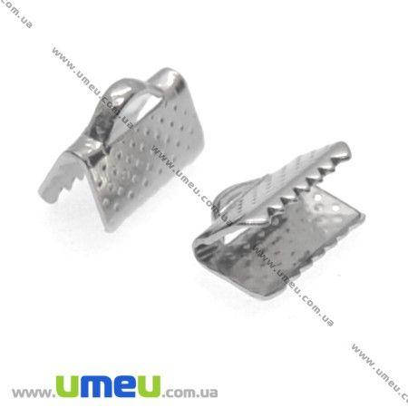 

Зажим для лент, 10х7 мм, Темное серебро, 1 шт (ZAG-008435)