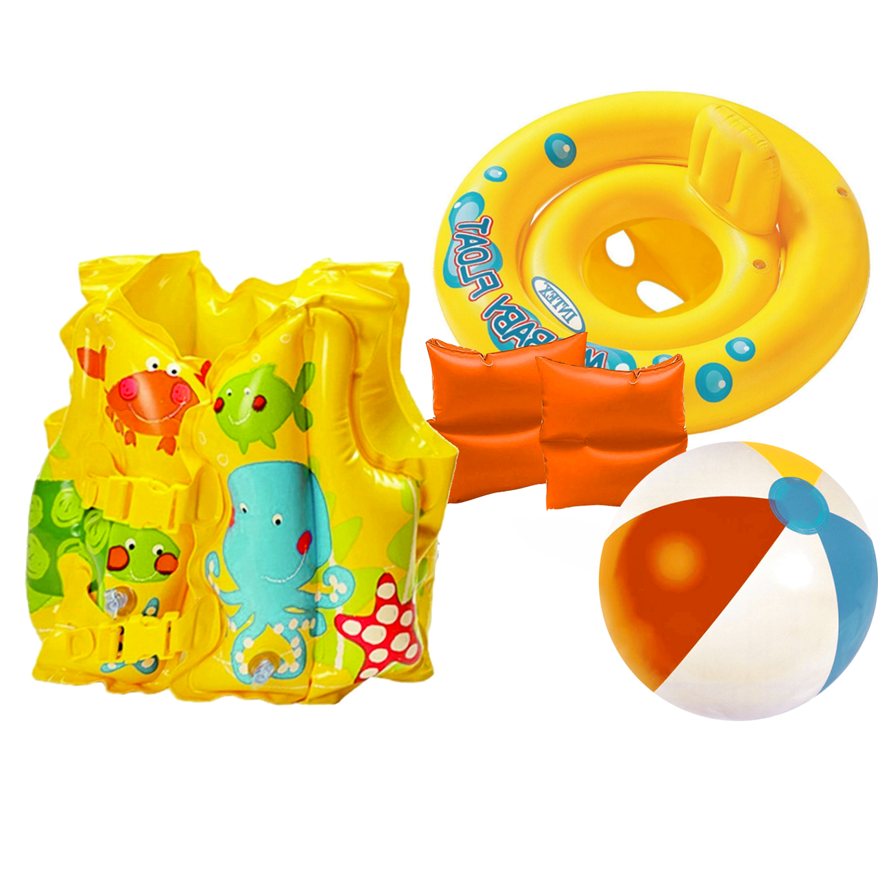 

Жилет для плавания детский надувной набор 4 в 1 Intex (жилет нарукавники круг