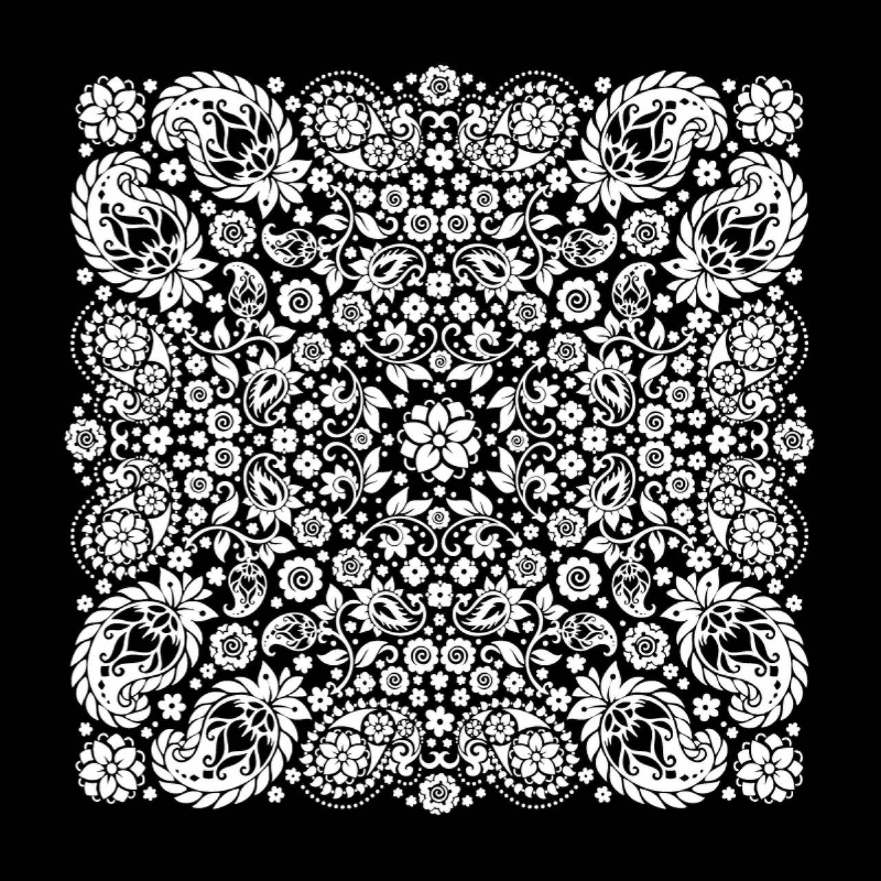 

Бандана Коловорот Квіти чорна