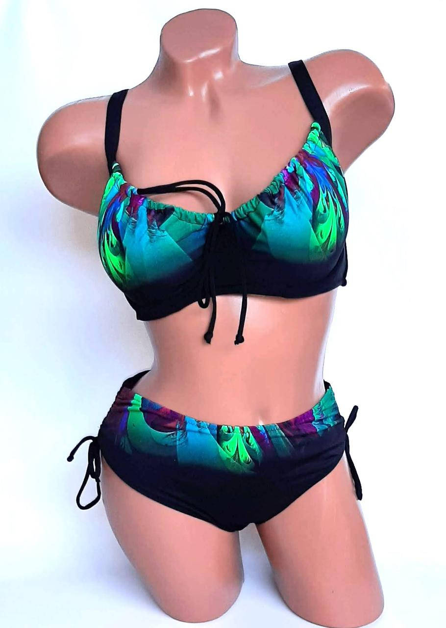 

Купальник на косточках со стяжкой Z.Five 55407 зеленый на укр 48 50 52 54 56 размер, Изумрудный