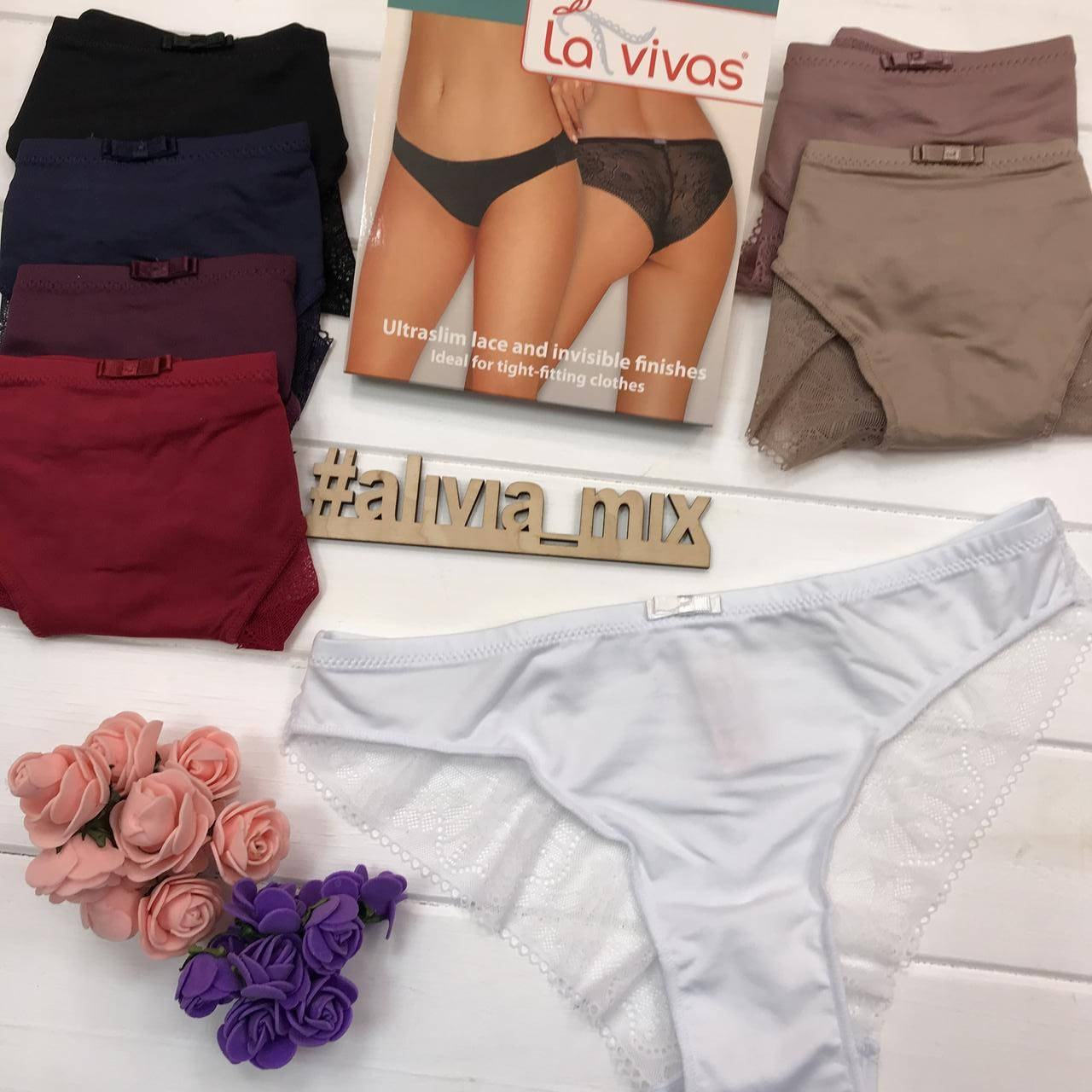 

Трусики из микрофибры от La vivas L, Белый