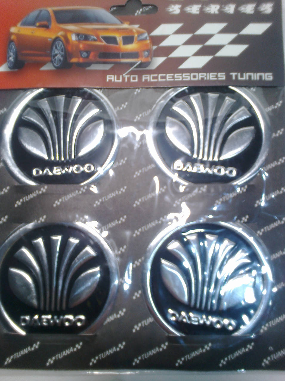 

Наклейка на колпачок диска Daewoo диаметр 60 мм, Черный